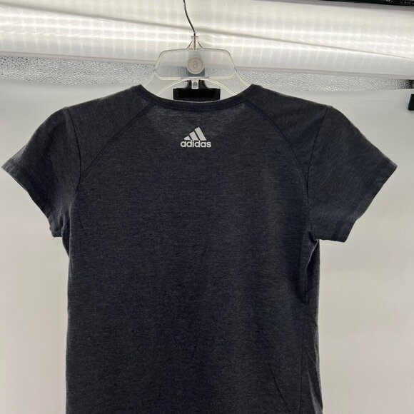 Adidas Women's Short Sleeve T-Shirt Charcoal/White Size Small - Picture 6 of 8